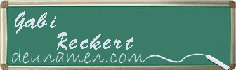 Gabi Reckert Visitenkarte